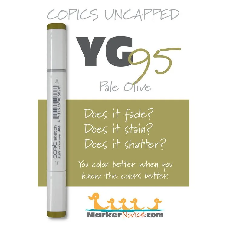 YG95 - Copic Sketch Marker Pale Olive — Violeta Ink